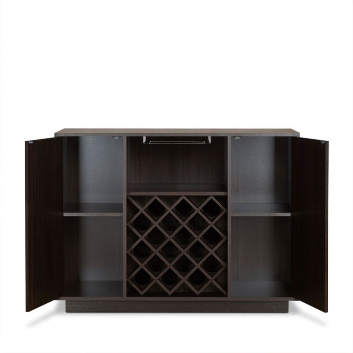 Hazen Rectangular Server with Wine Rack & Cup Holder