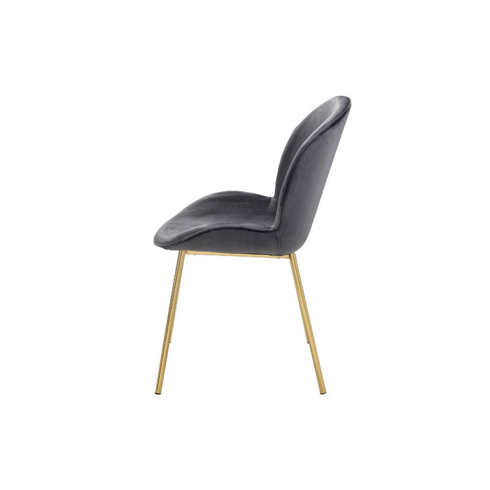 Chuchip 34"H Velvet Side Chair (Set-2)