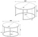 Coaster Lainey Round 2-piece Nesting Coffee Table Grey and Gunmetal Default Title