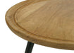 Coaster Zoe Round Coffee Table with Trio Legs Natural and Black Default Title