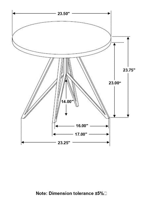 Coaster Hadi Round End Table with Hairpin Legs Cement and Gunmetal Default Title