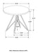 Coaster Hadi Round End Table with Hairpin Legs Cement and Gunmetal Default Title