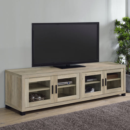 Coaster Sachin Rectangular TV Console with Glass Doors Default Title