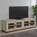 Coaster Sachin Rectangular TV Console with Glass Doors Default Title