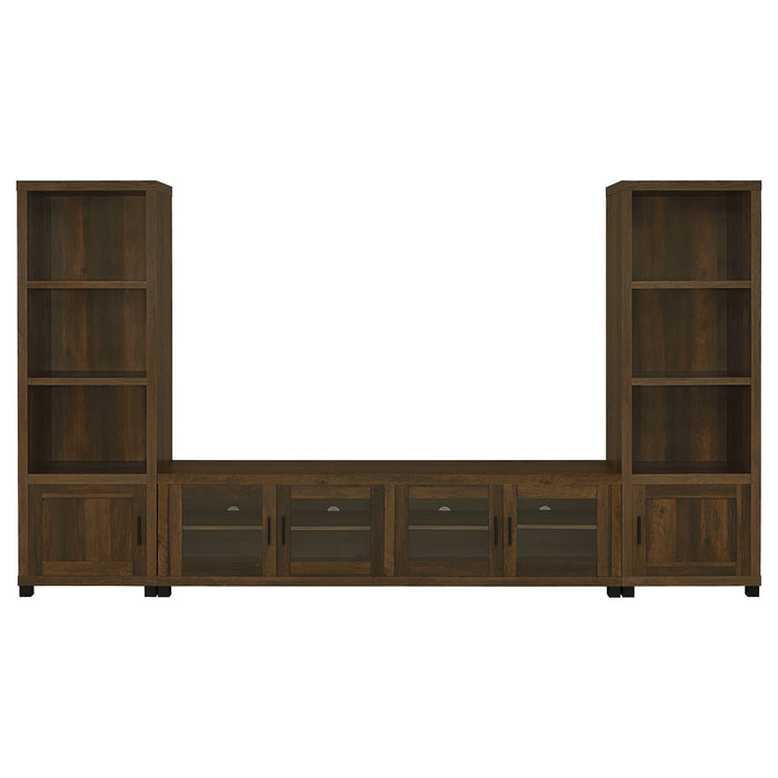 Coaster Sachin 3-piece Entertainment Center With 79" TV Stand Dark Pine Default Title