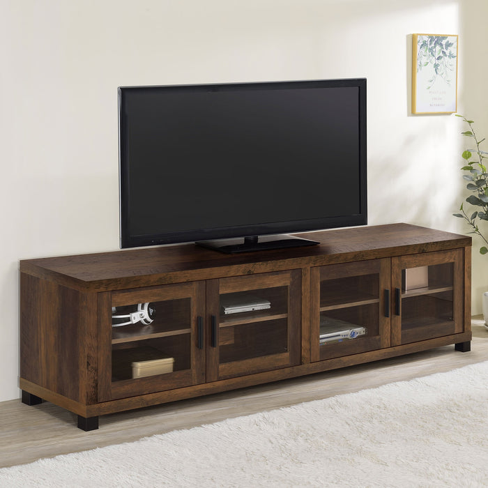 Coaster Sachin Rectangular TV Console with Glass Doors Default Title