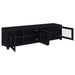 Coaster Jupiter 4-door 79" TV Stand Media Console with Framed Glass Panels Black Default Title