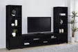 Coaster Jupiter 4-door 79" TV Stand Media Console with Framed Glass Panels Black Default Title