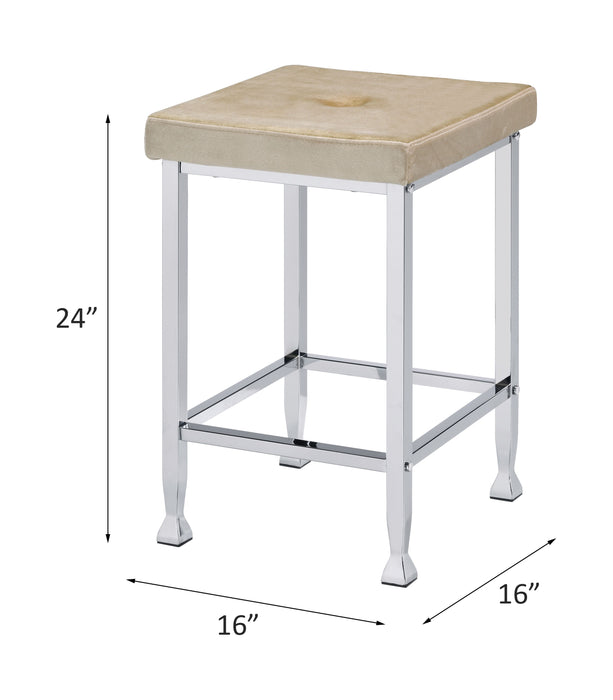 Raine 24"H Velvet Counter Height Stool (Set-2)