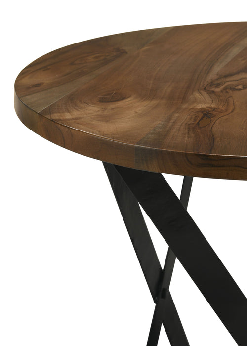 Zack Round End Table Smokey Grey and Black