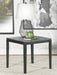 Coaster Mozzi Square End Table Faux Grey Marble and Black Default Title