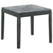 Coaster Mozzi Square End Table Faux Grey Marble and Black Default Title