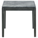 Coaster Mozzi Square End Table Faux Grey Marble and Black Default Title