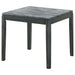 Coaster Mozzi Square End Table Faux Grey Marble and Black Default Title