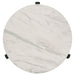 Coaster Tandi Round End Table Faux White Marble and Black Default Title