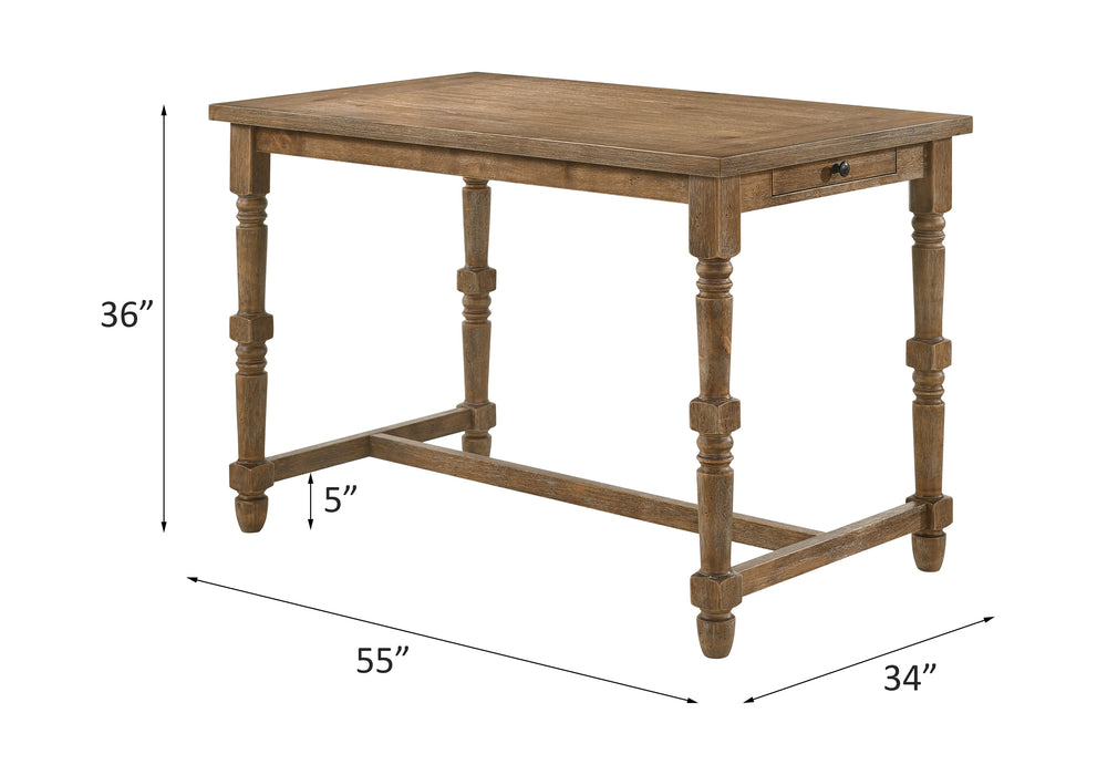 Farsiris Rectangular 2 Drawers Counter Height Table