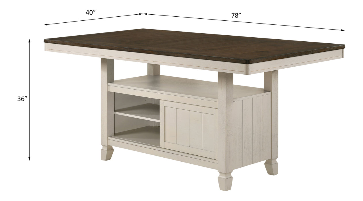 Tasnim 78"L Rectangular Counter Dining Table