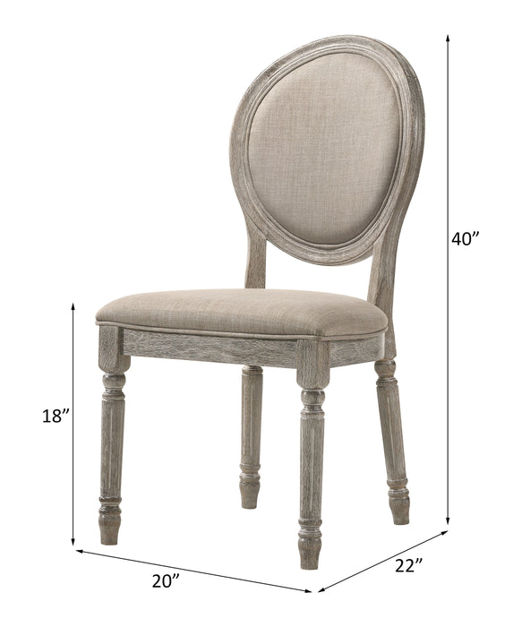 Faustine 40"H Upholstered Side Chair with Oval Back (Set-2)