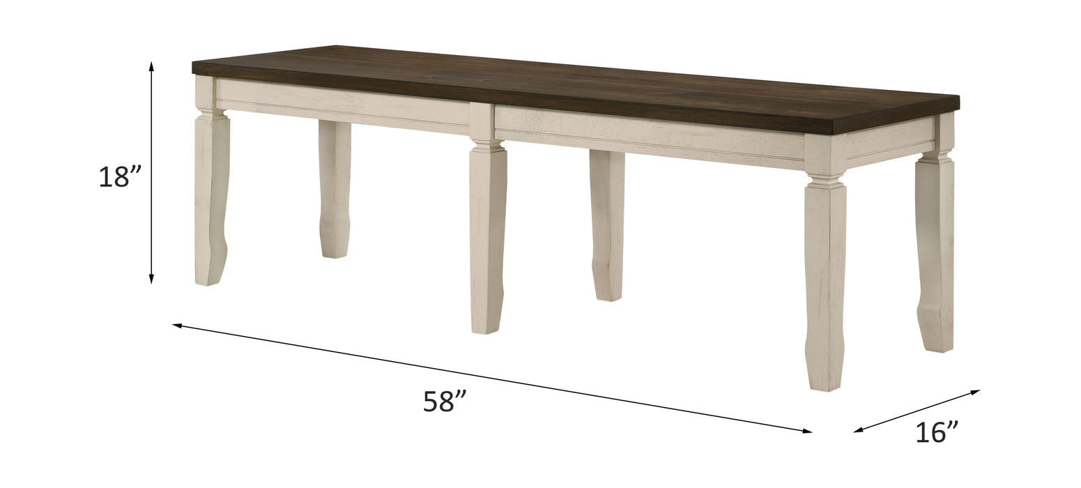 Fedele 58"L Wood Bench