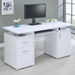 Coaster Tracy 2-drawer Computer Desk White