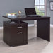 Coaster Irving 2-drawer Office Desk with Cabinet Cappuccino Default Title