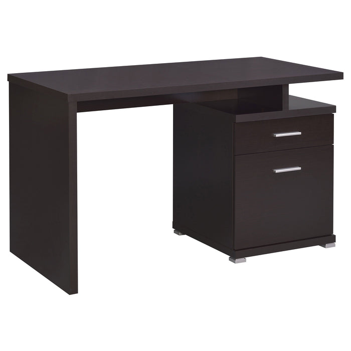 Coaster Irving 2-drawer Office Desk with Cabinet Cappuccino Default Title