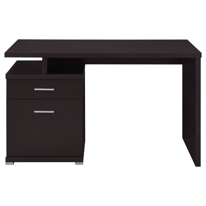 Coaster Irving 2-drawer Office Desk with Cabinet Cappuccino Default Title