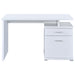 Coaster Irving 2-drawer Office Desk with Cabinet White Default Title