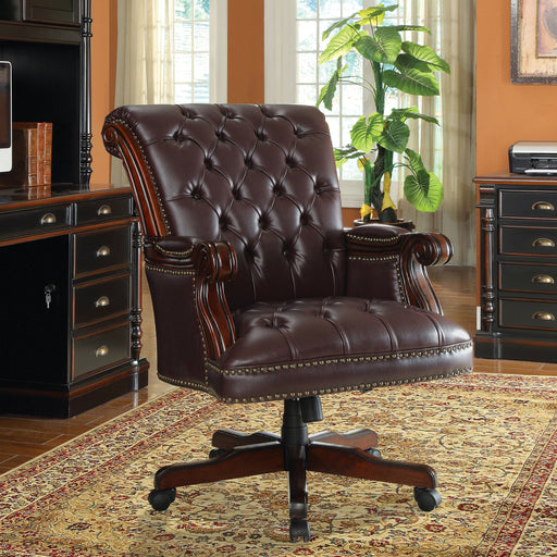 Coaster Calloway Tufted Adjustable Height Office Chair Dark Brown Default Title