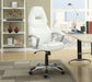 Coaster Bruce Adjustable Height Office Chair White and Silver Default Title