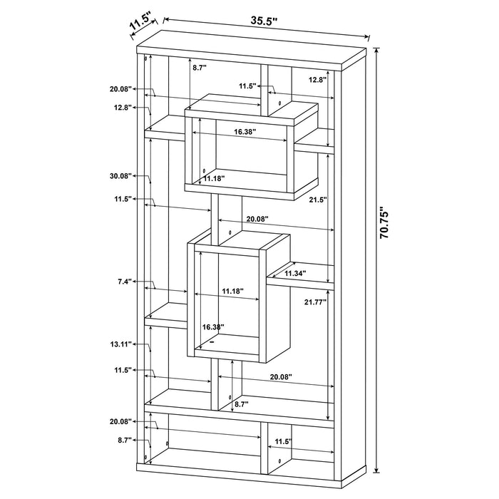 Coaster Howie 10-shelf Bookcase White Default Title