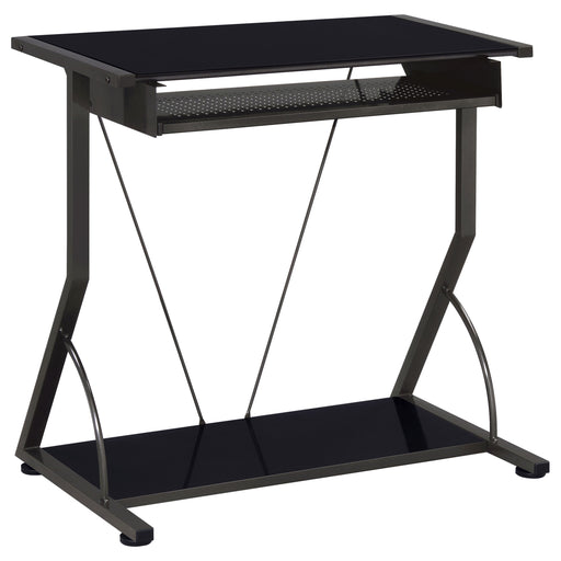 Alastair 30-inch Computer Desk with Keyboard Tray Black