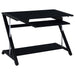 Coaster Mallet Computer Desk with Bottom Shelf Black Default Title