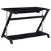 Coaster Mallet Computer Desk with Bottom Shelf Black Default Title