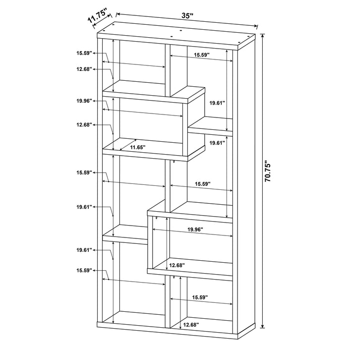 Coaster Theo 10-shelf Bookcase Cappuccino Default Title