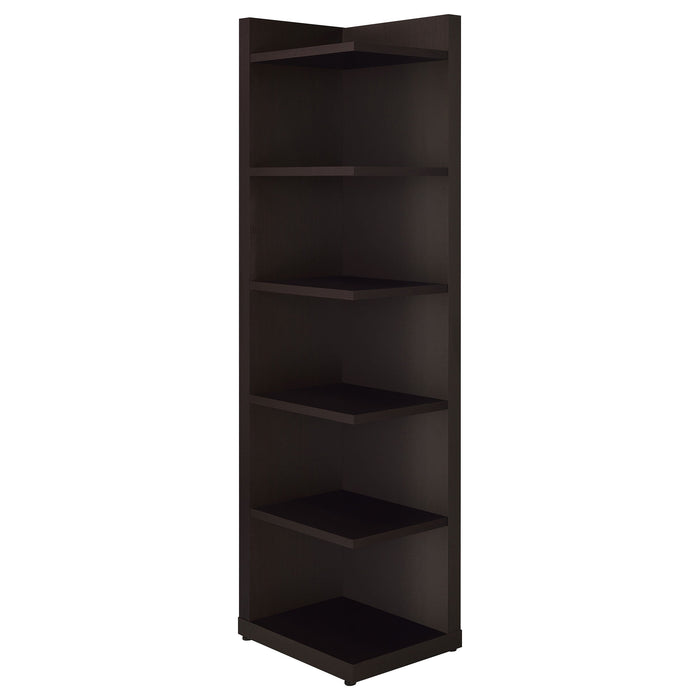 Coaster Alder 6-tier Corner Bookcase Cappuccino Default Title