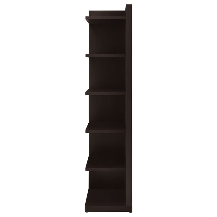 Coaster Alder 6-tier Corner Bookcase Cappuccino Default Title