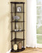 Coaster Bonwick 5-shelf Corner Bookshelf Cappuccino Default Title