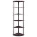 Coaster Bonwick 5-shelf Corner Bookshelf Cappuccino Default Title