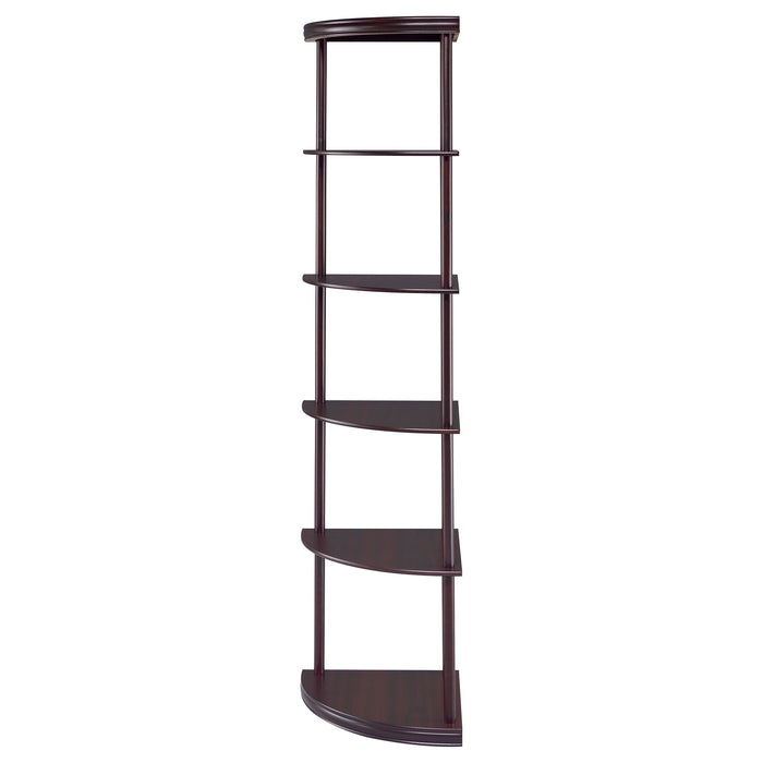 Coaster Bonwick 5-shelf Corner Bookshelf Cappuccino Default Title