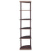 Coaster Bonwick 5-shelf Corner Bookshelf Cappuccino Default Title