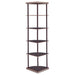 Coaster Bonwick 5-shelf Corner Bookshelf Cappuccino Default Title