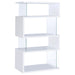 Coaster Emelle 4-tier Bookcase White and Clear Default Title