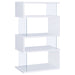 Coaster Emelle 4-tier Bookcase White and Clear Default Title