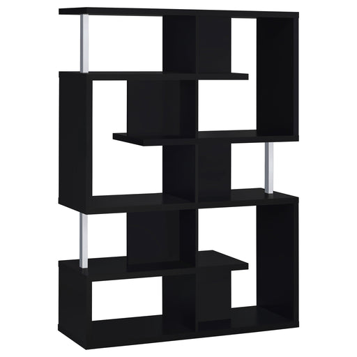 Coaster Hoover 5-tier Bookcase Black and Chrome Default Title