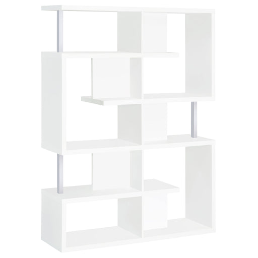 Coaster Hoover 5-tier Bookcase White and Chrome Default Title