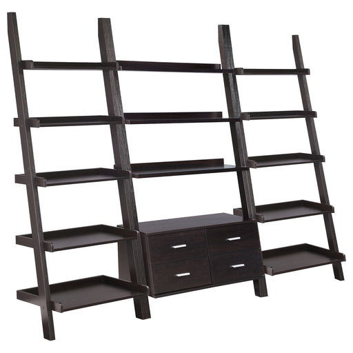 Coaster Colella 3-piece Storage Ladder Bookcase Set Cappuccino Default Title