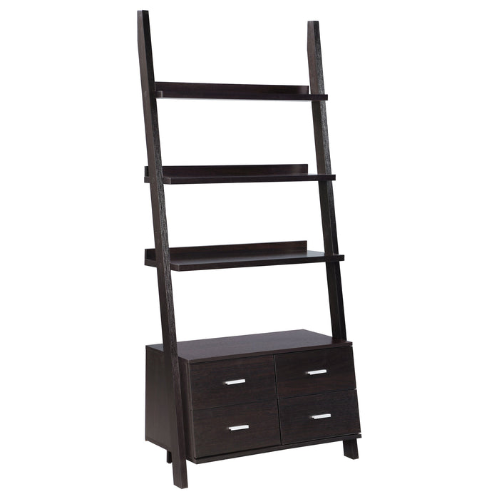 Coaster Colella 3-piece Storage Ladder Bookcase Set Cappuccino Default Title