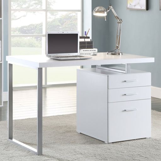 Coaster Brennan 3-drawer Office Desk White Default Title