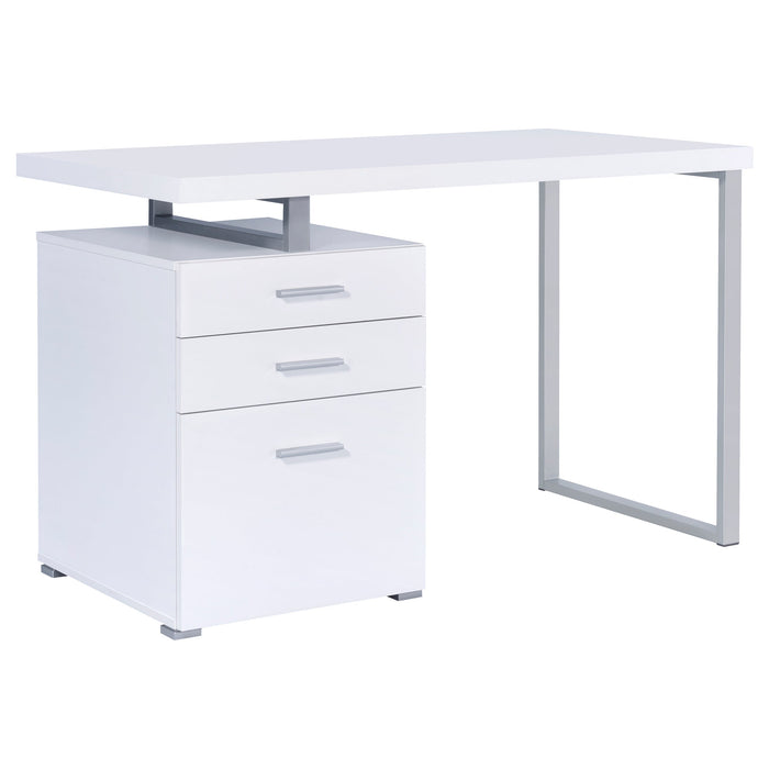 Coaster Brennan 3-drawer Office Desk White Default Title